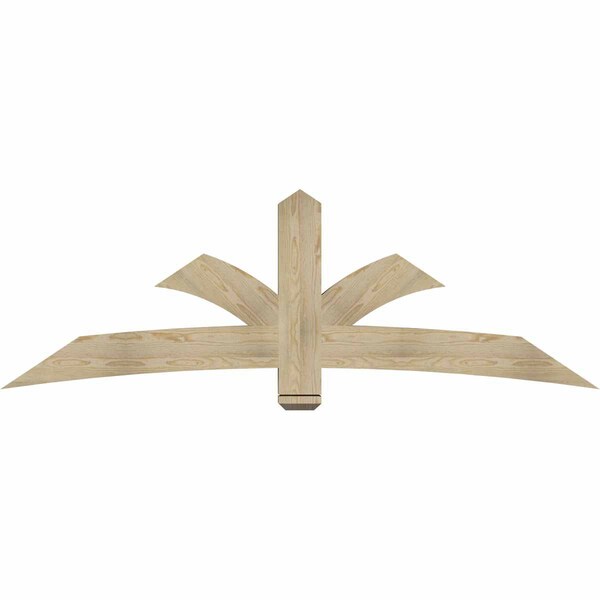 Ekena Millwork Davenport Rough Sawn Timber Gable Bracket, Douglas Fir, 84"W x 28"H x 4"D x 6"F, 8/12 Pitch GBW084X28X0406DAV00RDF - main